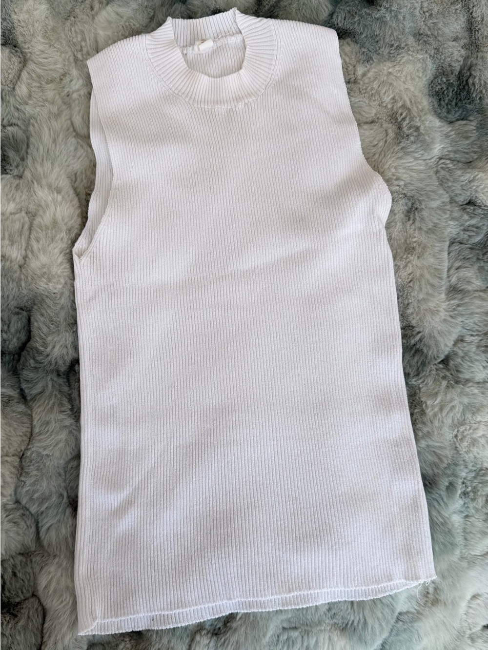 Wishlist White Ribbed Sleeveless Too